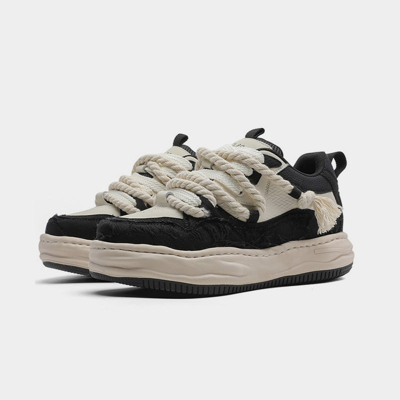 Tassel Twist | Rope Lace Platform Sneakers - Luxuryurbanwear