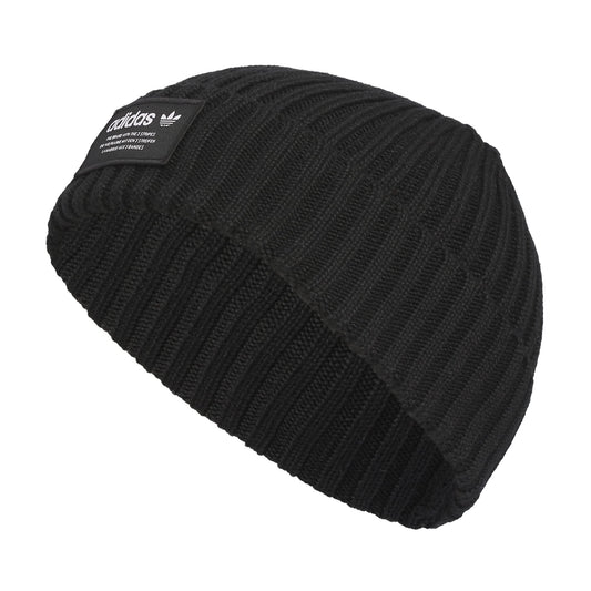 adidas Originals Rib Cuff Fold Beanie Black/White 23 one_Size