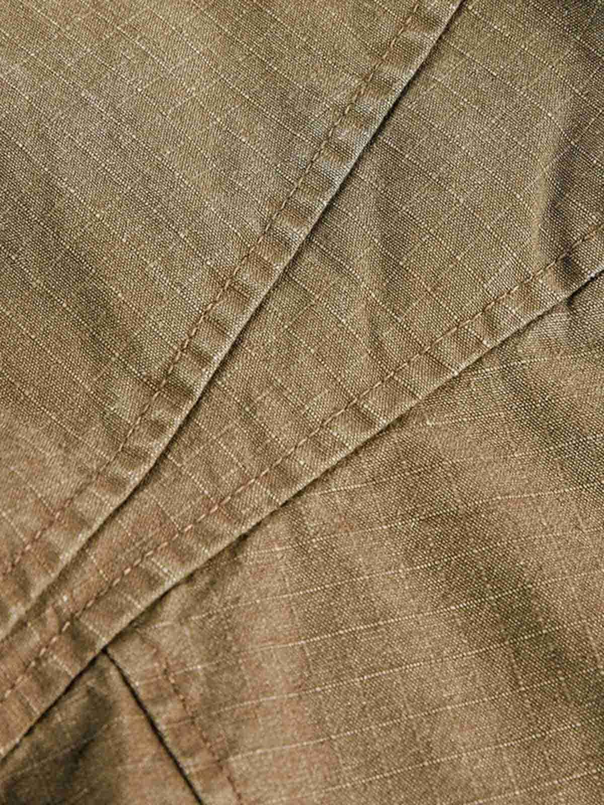 Washed Stand Collar Multi Pocket Jacket