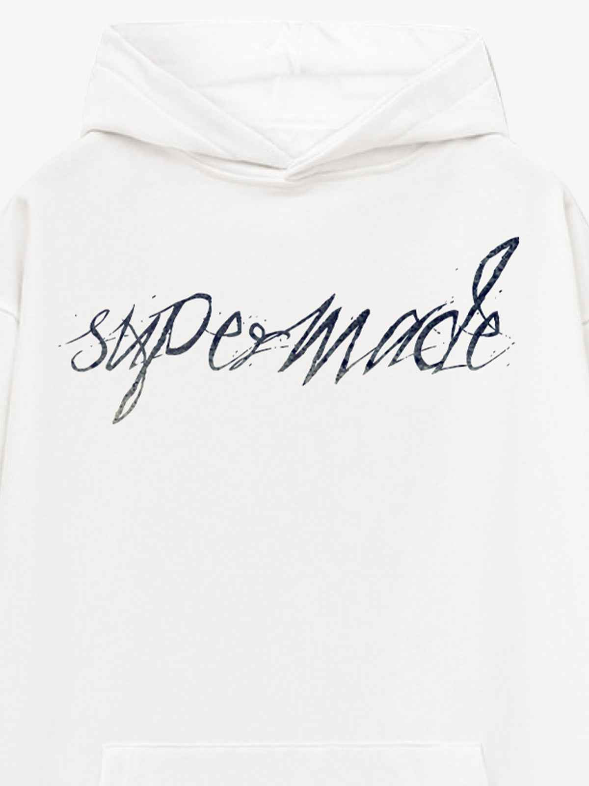 Metallic Script Letter Cross Graphic Hoodie