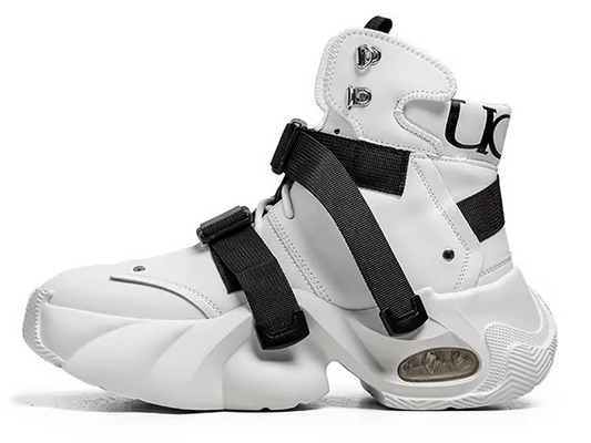 Side profile of Retro Chunky Platform Sneakers showing the 7cm thick sole