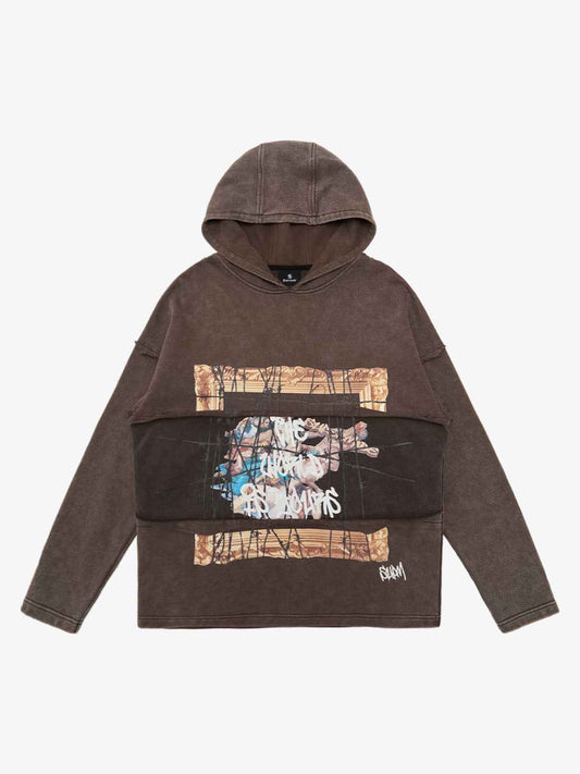 Distressed Thorn Destruction Painting Hoodie