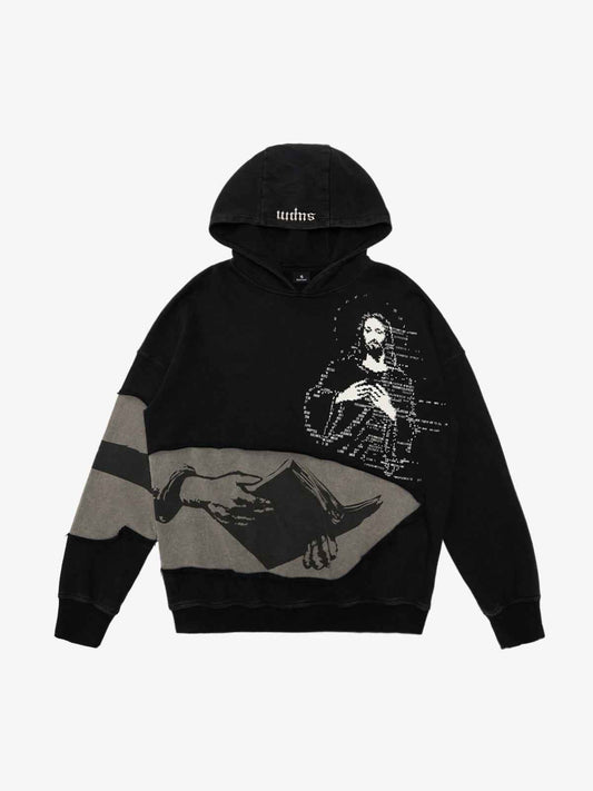 Distressed Electronic Exorcist Print Hoodie