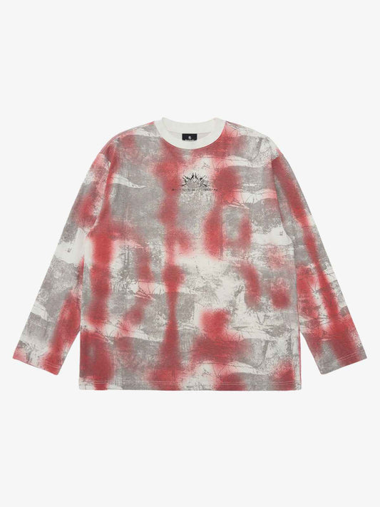 Street Dirty Bye Gradient Design Long-Sleeved T-Shirt