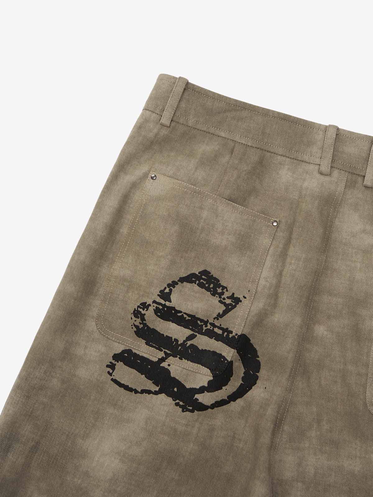 Original Large Cross Angel Print Distressed Jeans - 2552 - Luxuryurbanwear
