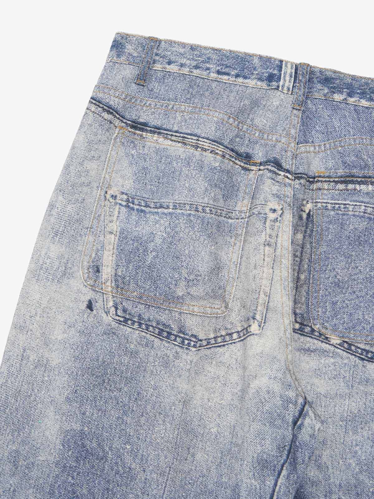 Frame Cross Print Denim Jeans - 2554 - Luxuryurbanwear