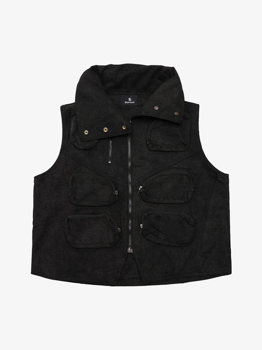 Heavy-Duty Multi-Pocket Multi-Zipper Vest - Luxuryurbanwear