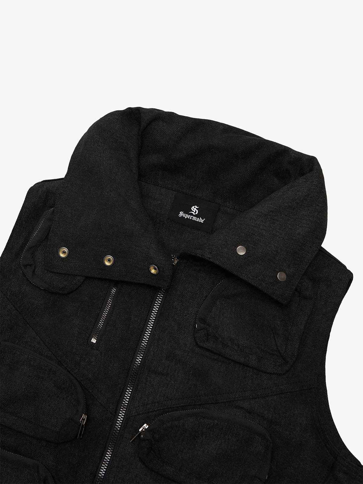 Heavy-Duty Multi-Pocket Multi-Zipper Vest