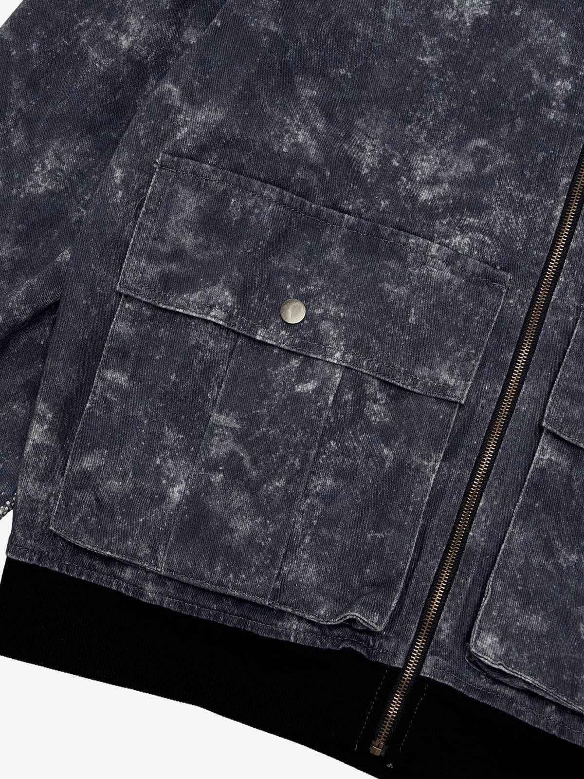Original Oversized Denim Hoodie And Shorts Set - 2583