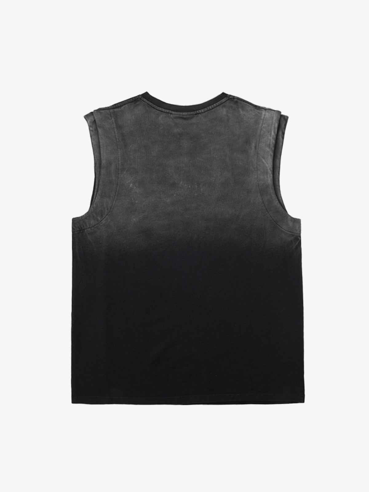 Jersey Knit Gradient Embroidered Stars Tank Top - 2461