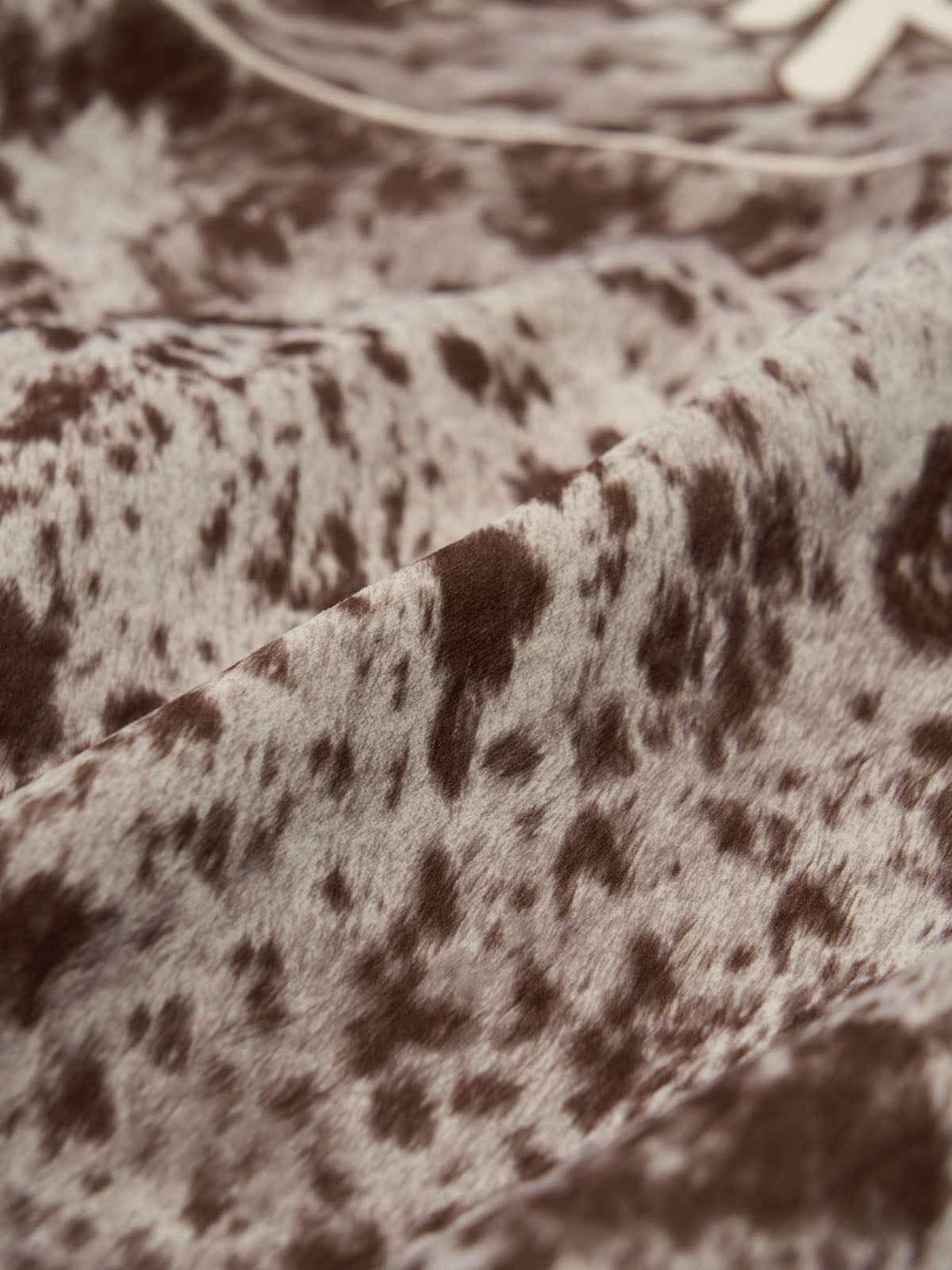 Retro Statement Snow Leopard Fleece Jacket