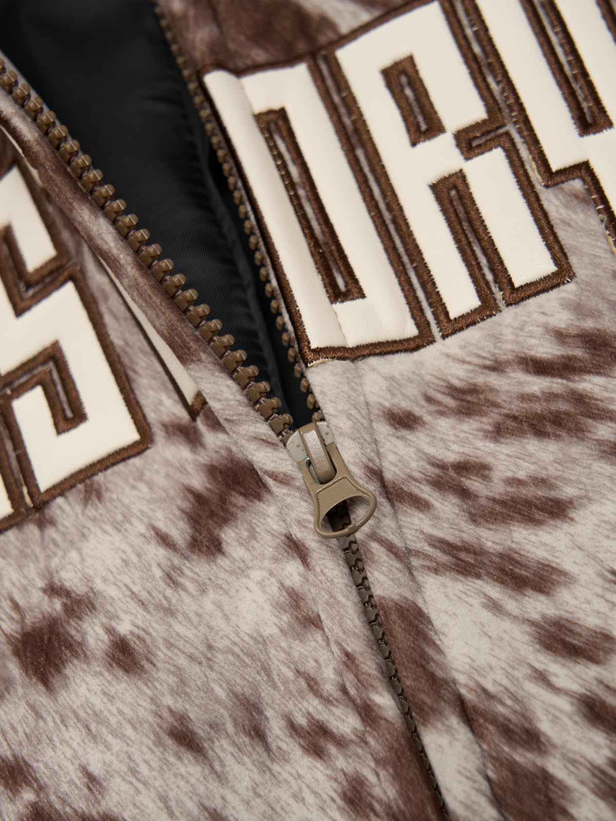 Retro Statement Snow Leopard Fleece Jacket