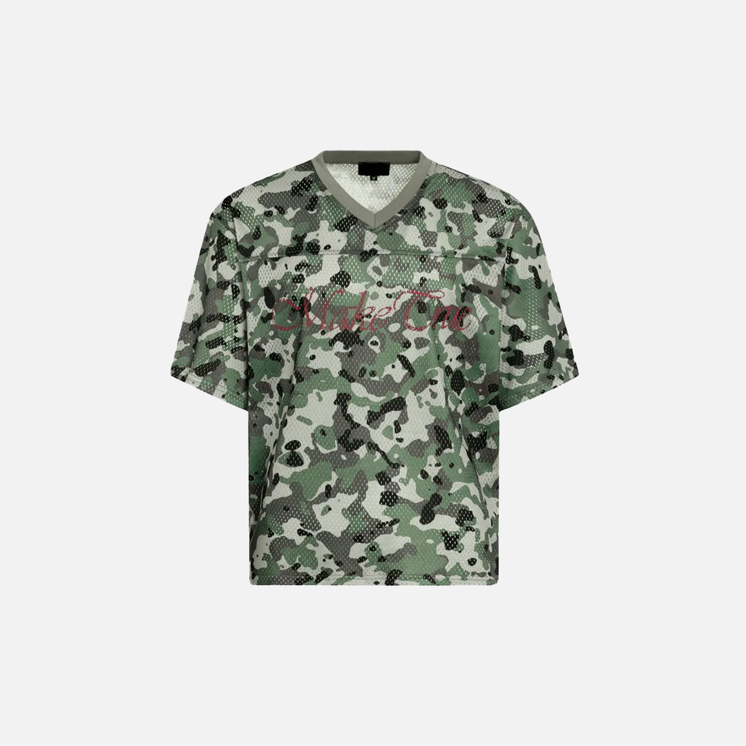 Stylish Mesh Jersey Graphic Camouflage T-Shirt - Luxuryurbanwear