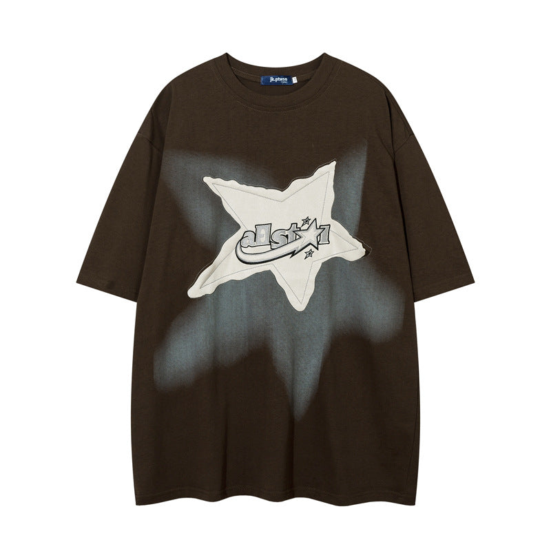 Star Patch | Hip Hop T-Shirt - Luxuryurbanwear
