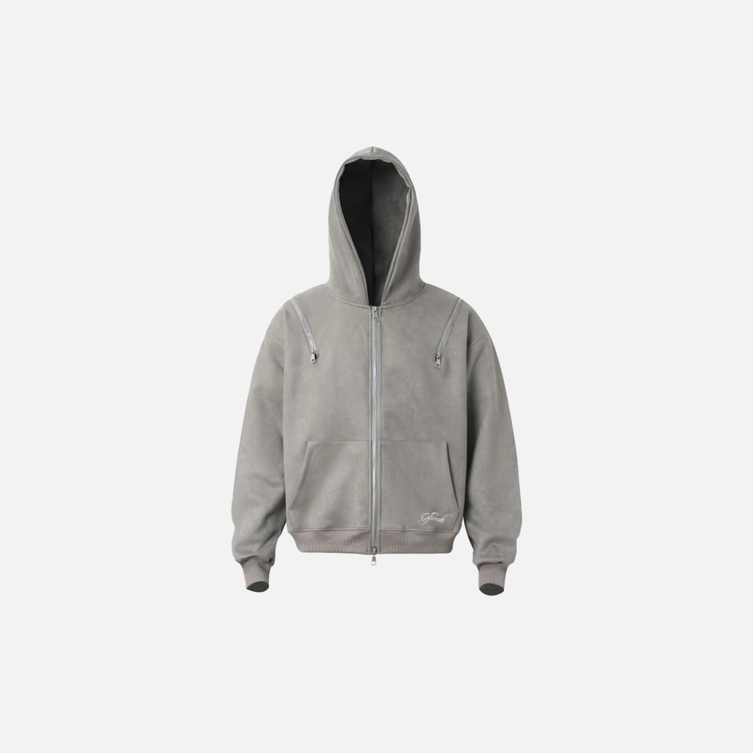 Y2K Streetwear Retro Zipper Casual Hooded Sweatshirt - Luxuryurbanwear
