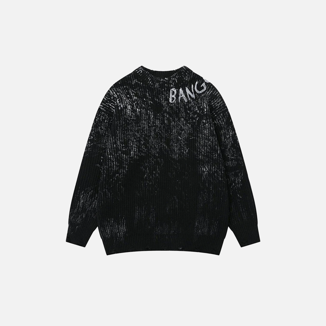 Fashionable Oversized Hip Hop Knit Jumper Sweater - Luxuryurbanwear