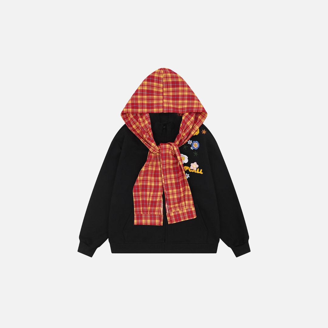 Y2K Cozy Detachable Floral Style Hooded Sweatshirt - Luxuryurbanwear