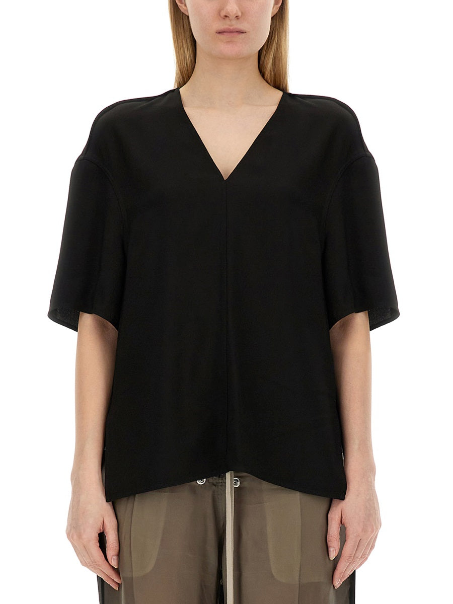 Rick Owens Women V-Neck T-Shirt