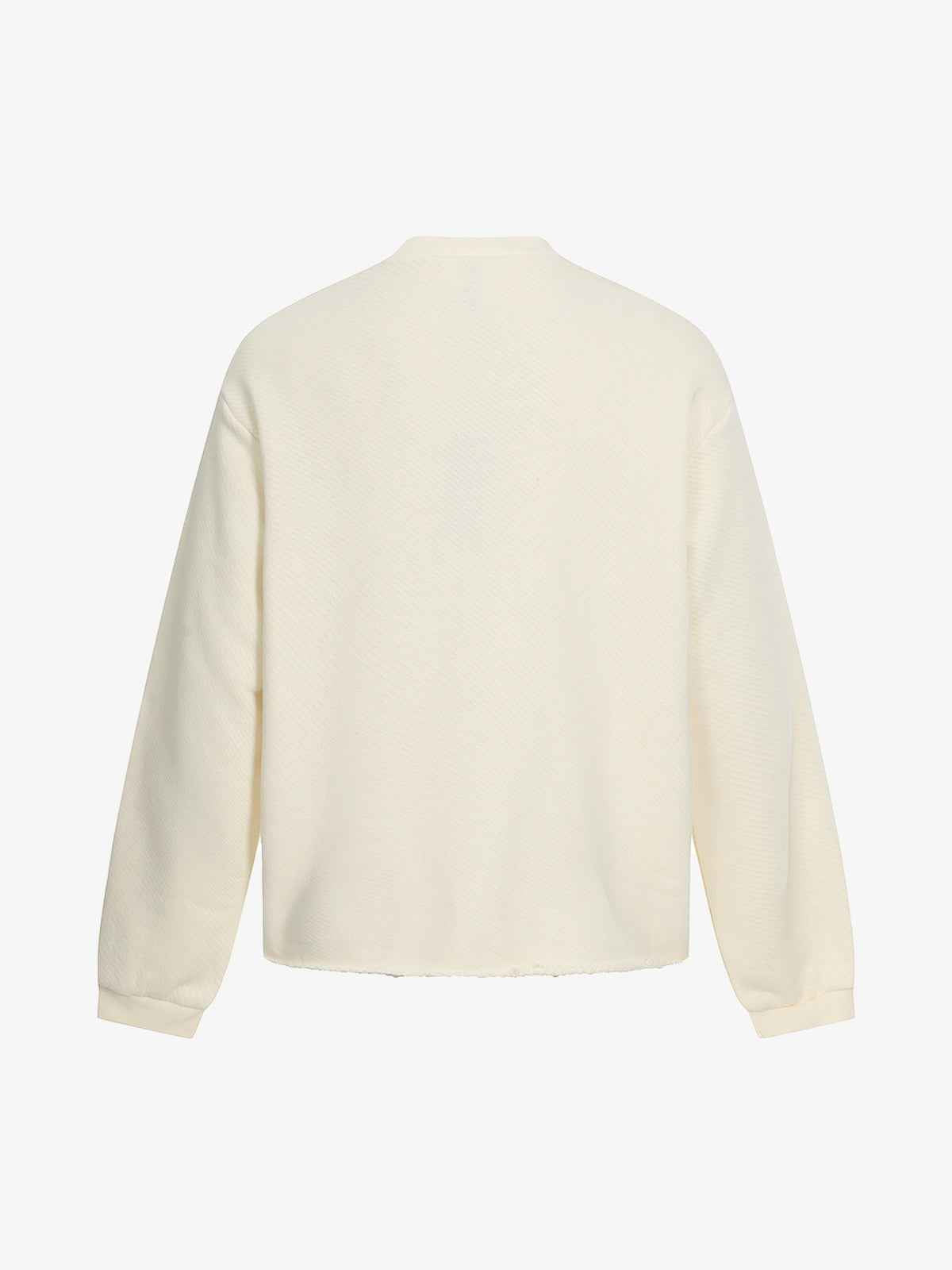 Raw Hem Clean-Fit Crew Neck Pullover