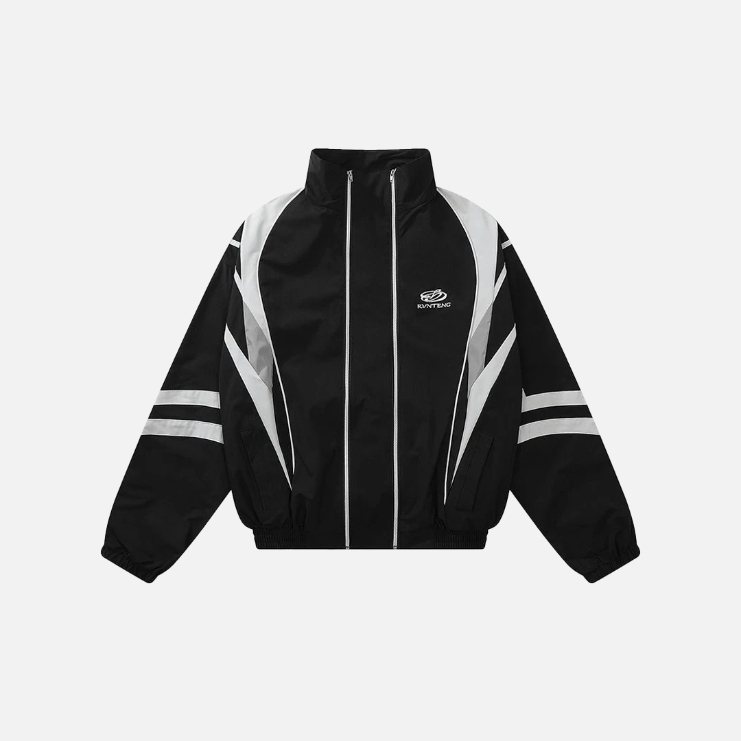 Y2K High-Quality Retro Patchwork Windbreaker Jacket - Luxuryurbanwear