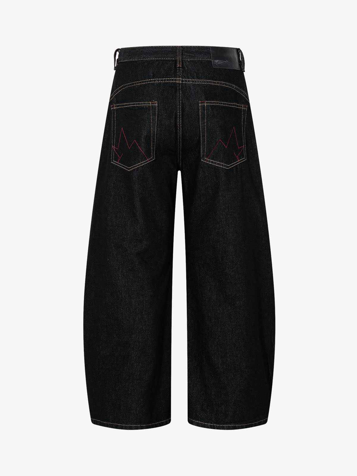 Dark Gothic Graphic Wide-Leg Jeans