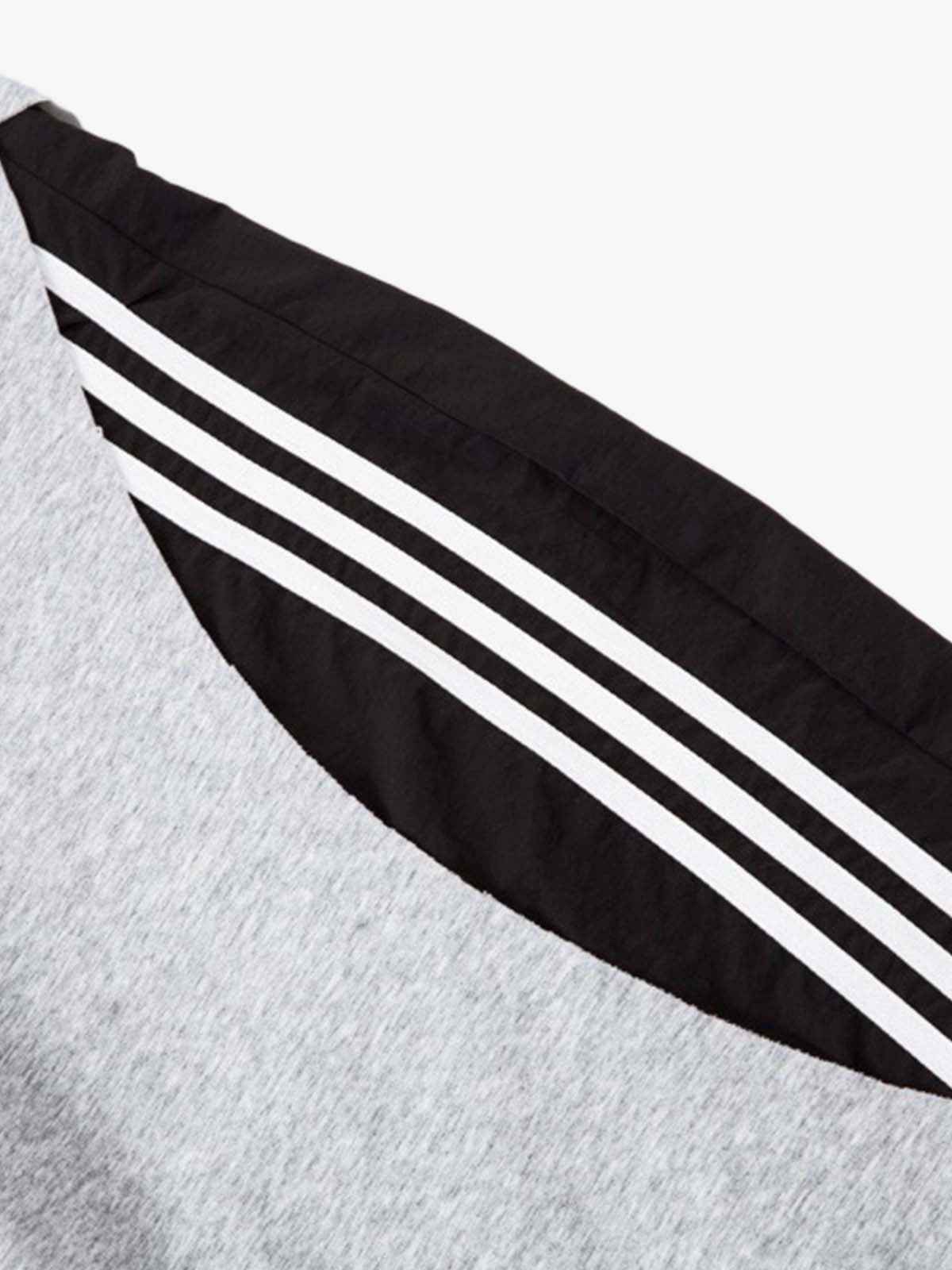 Side Stripe Panel Wide Leg Sweatpants