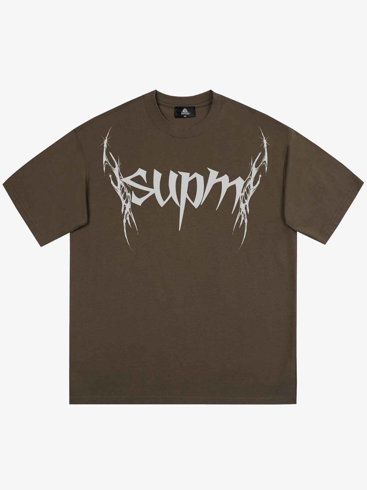 SUPM Gothic Sharp Letter Graphic T-Shirt