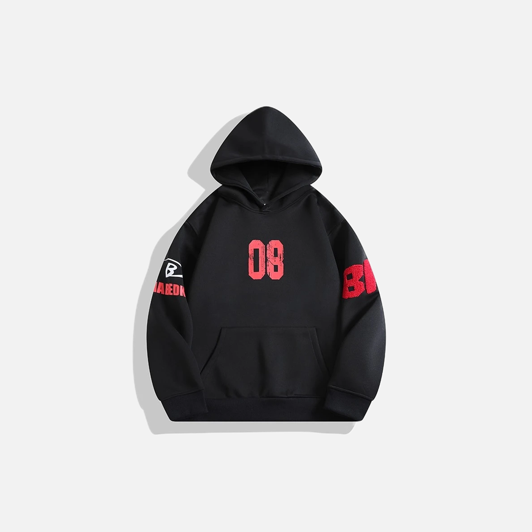 Insulated Embroidered American Style Letter Hoodie - Luxuryurbanwear