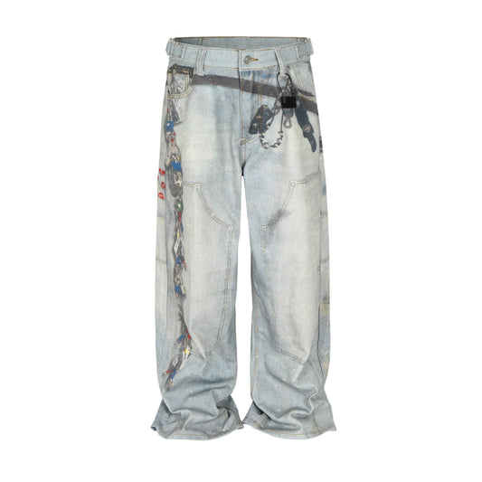 WIDEBOY PADLOCK DENIM