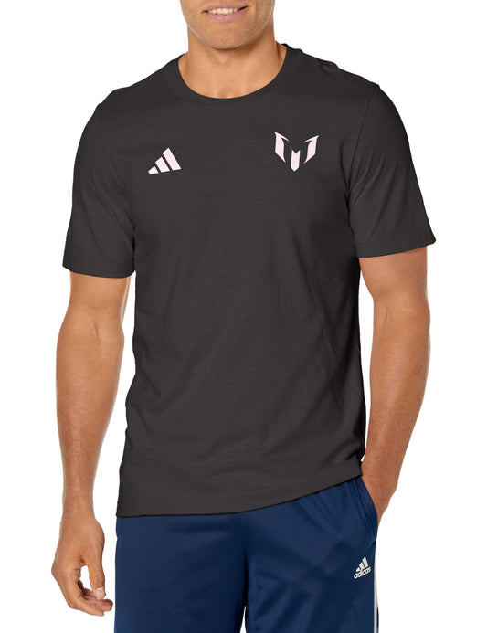 adidas Mens Messi Generic Short Sleeve T-Shirt Black