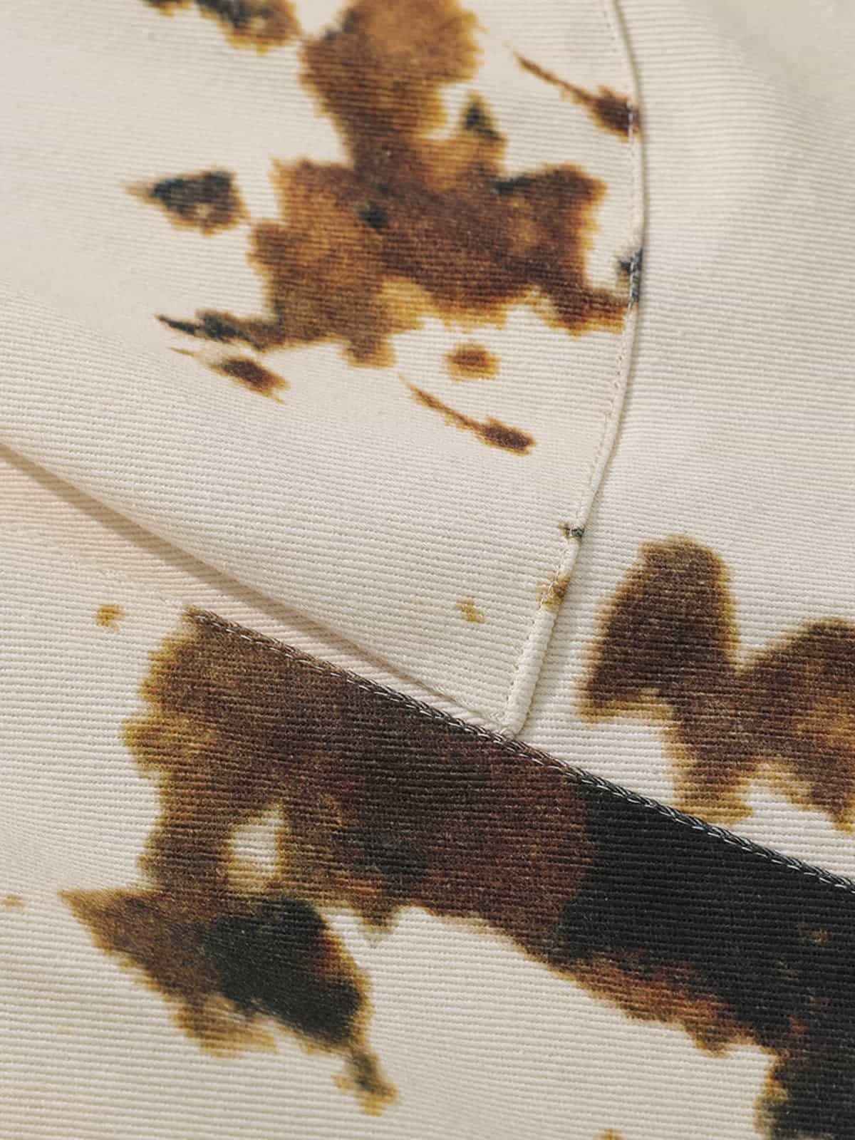 Retro Ink Splash Tie-Dye Barrel Jeans