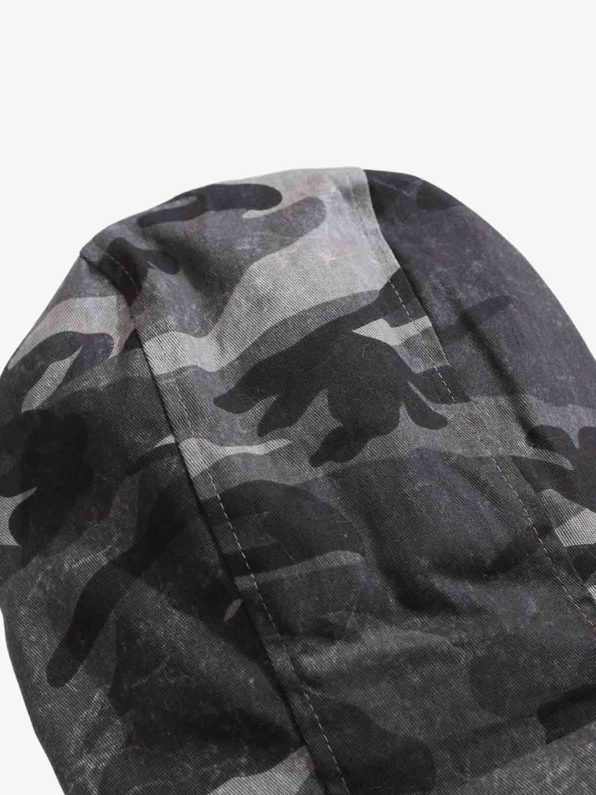 Vintage Camo Faux Fur Hood Padded Bomber Jacket - Luxuryurbanwear