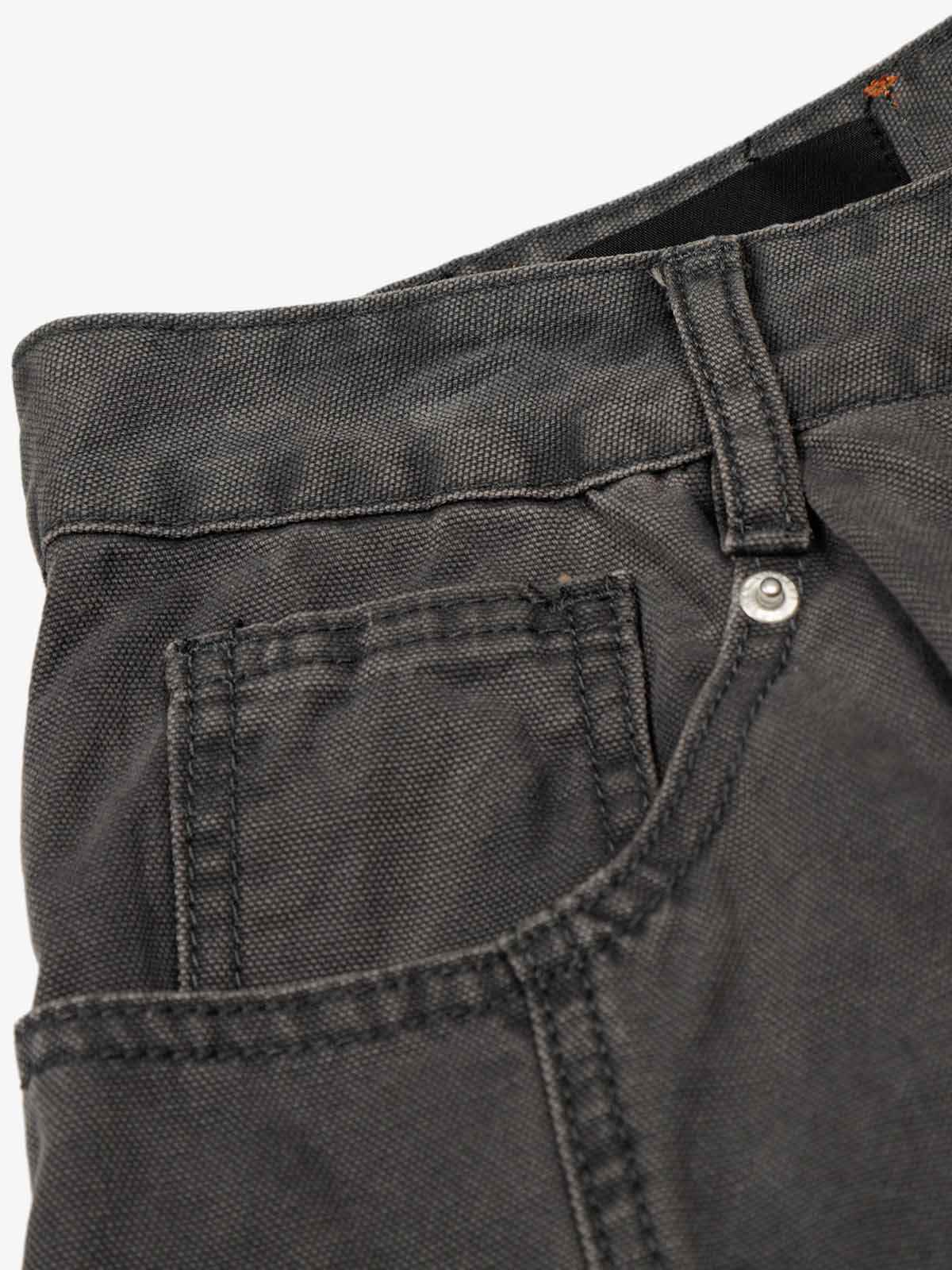 High Waist Button Fly Curved Seam Washed Jeans