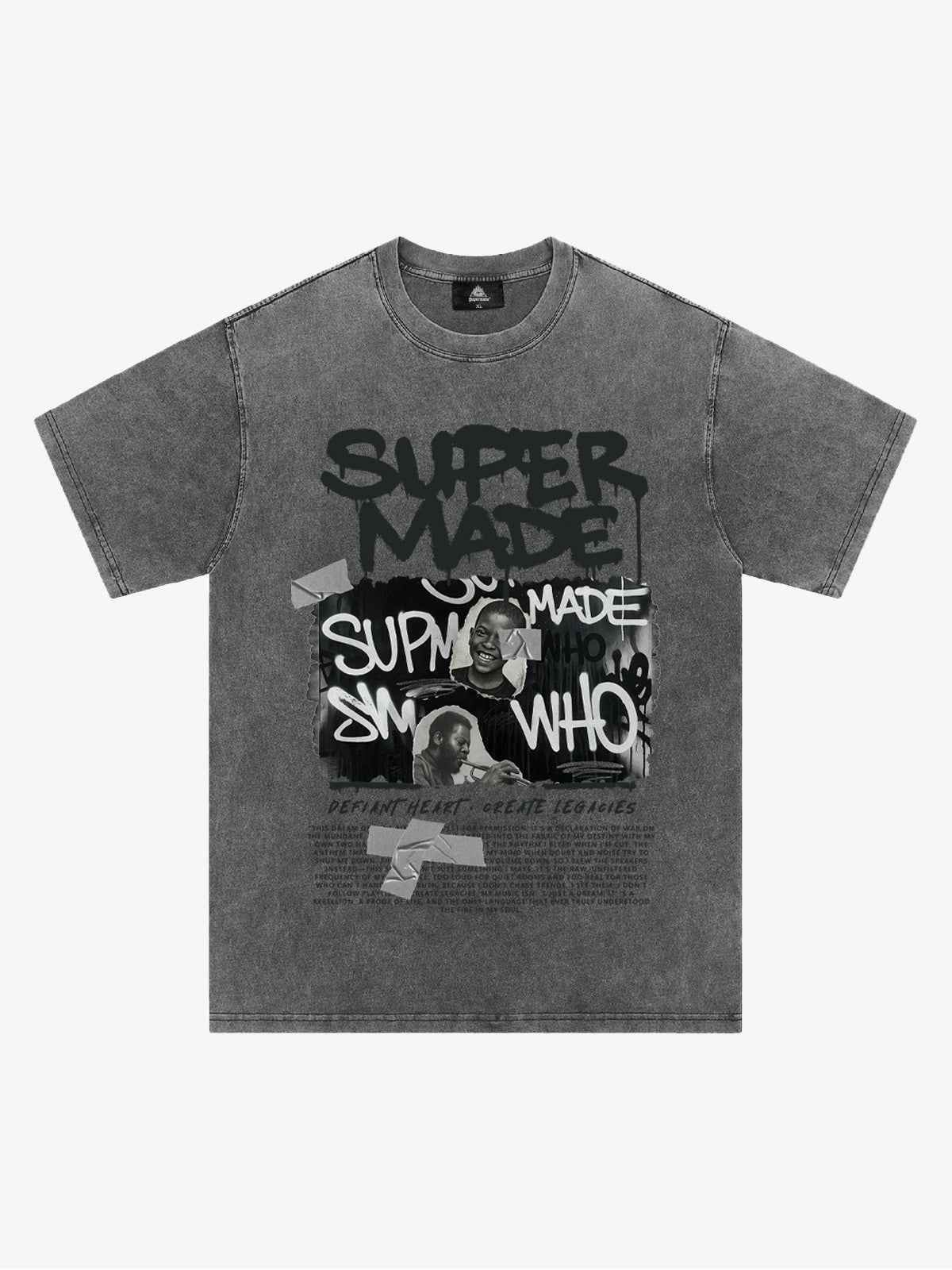 Streetwear Graffiti Character Collage Graphic T-Shirt
