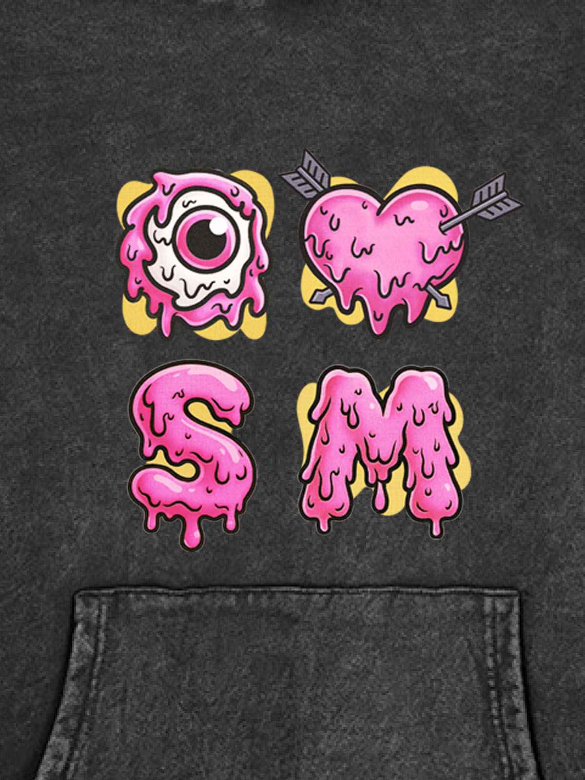 Street Dripping Letter Eyeball Graffiti Hoodie