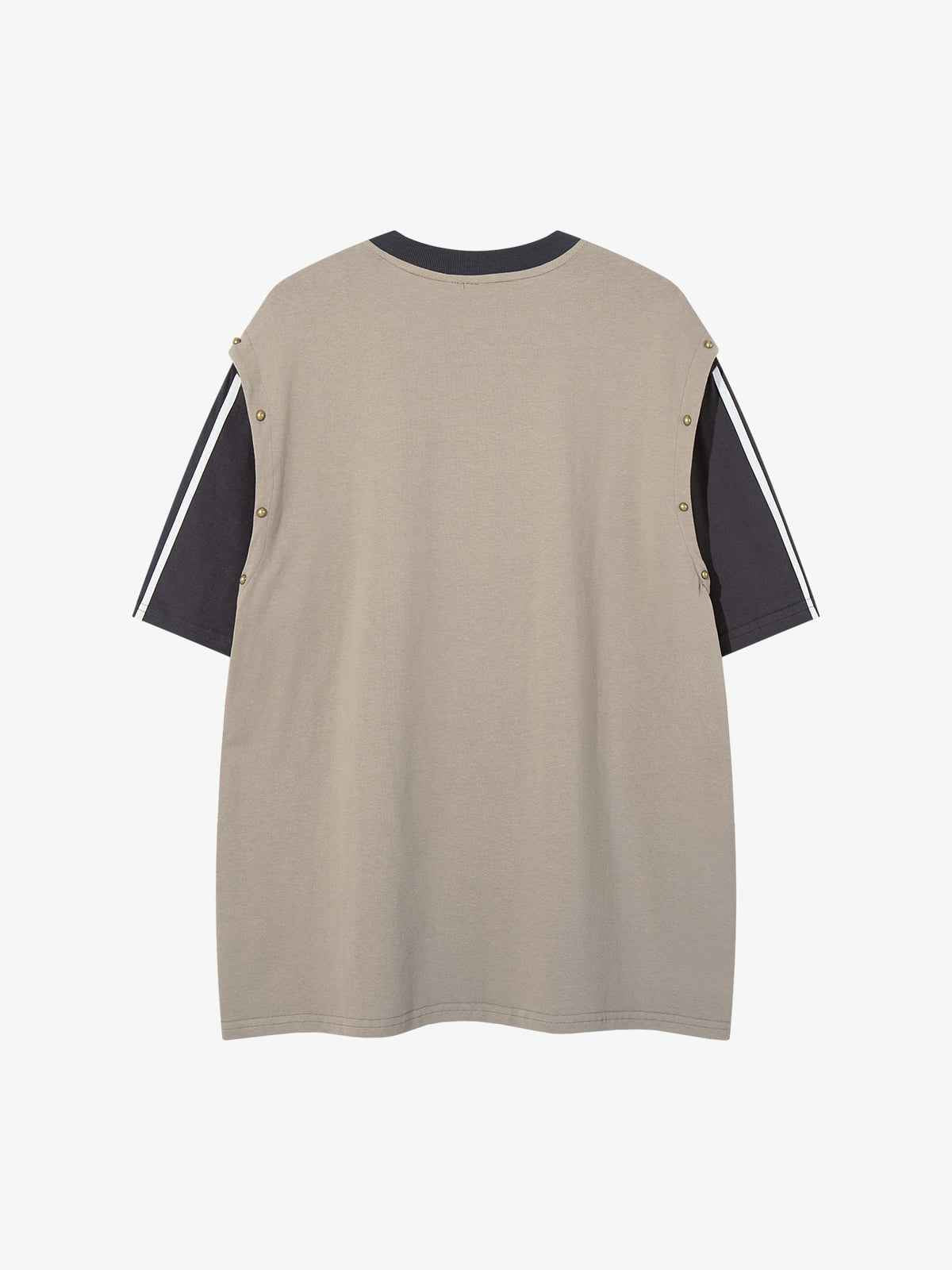 Vintage Riveted Constructed Sleeve Graphic T-Shirt