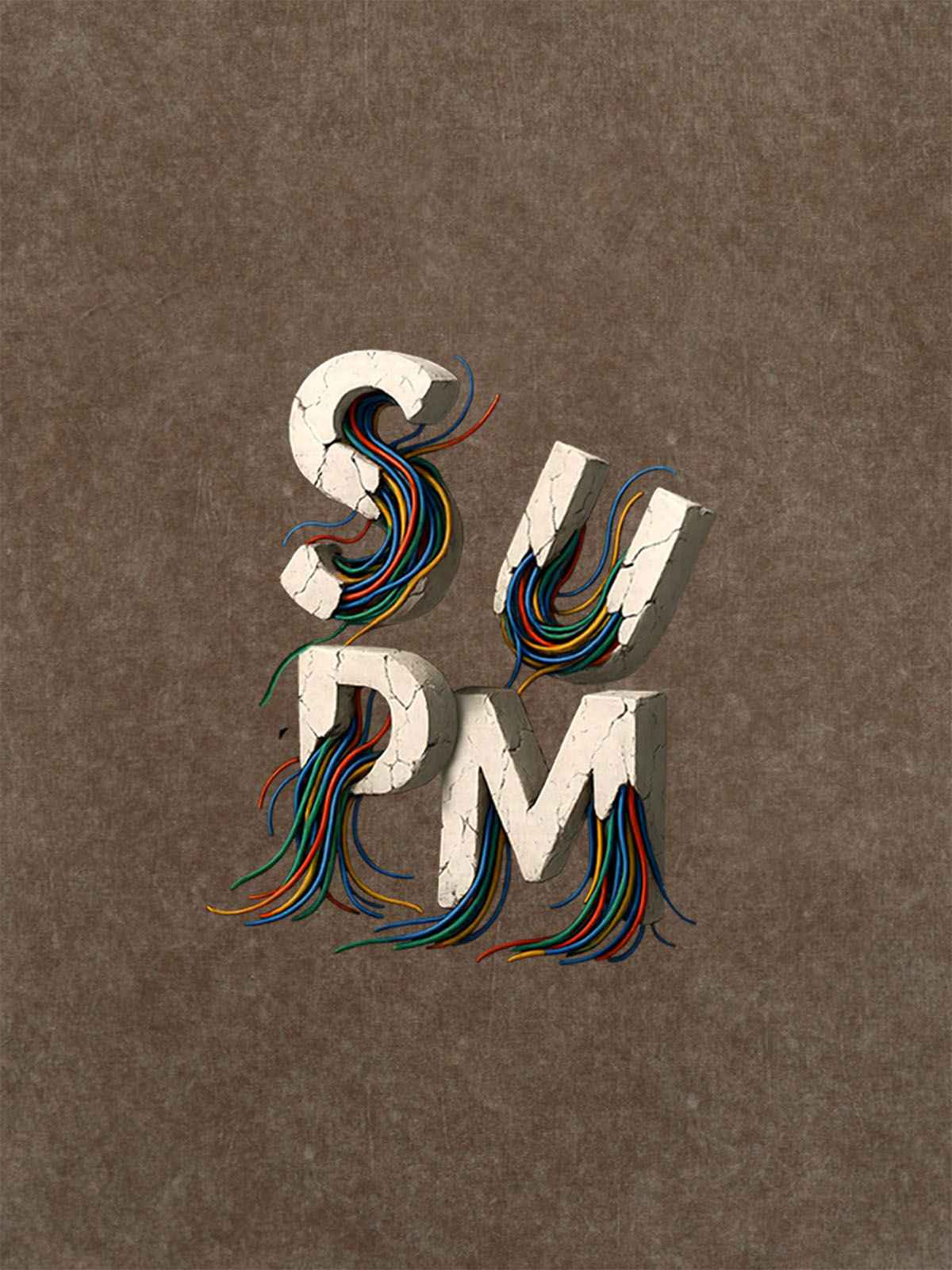 SPMD Letter Cable Graphic T-Shirt