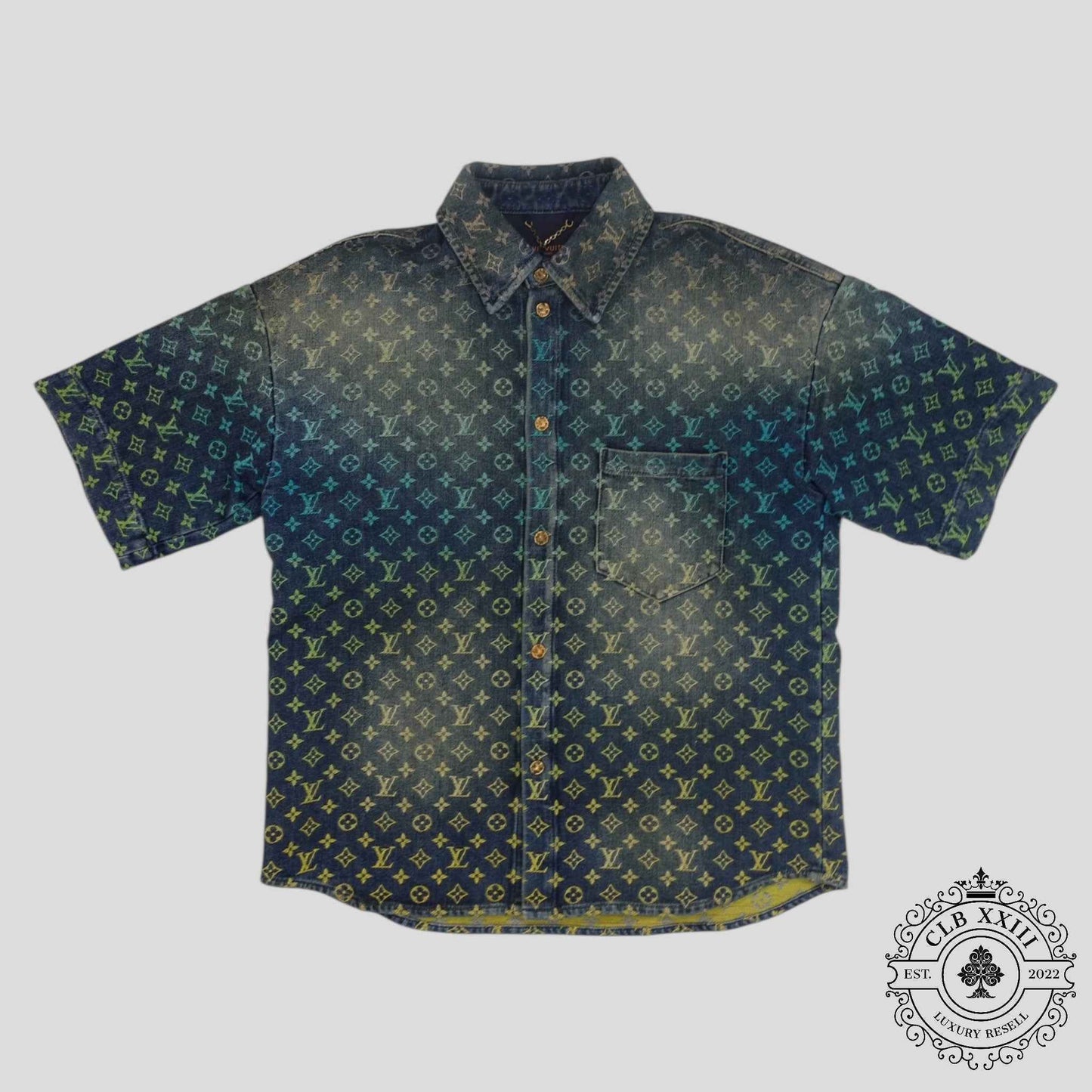 Louis Vuitton Rainbow Monogram Denim Shirt in Blue