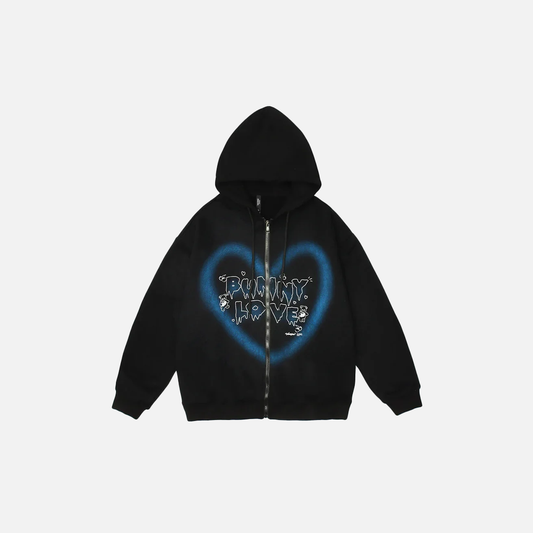 Essential Graffiti Print Hip Hop Hooded Sweatshirt - Luxuryurbanwear