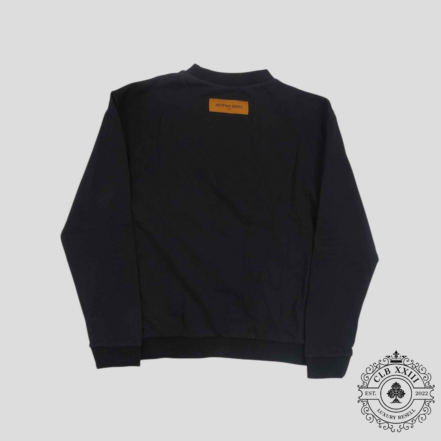 Louis Vuitton LV Stich Print Embroidered Crewneck in Black