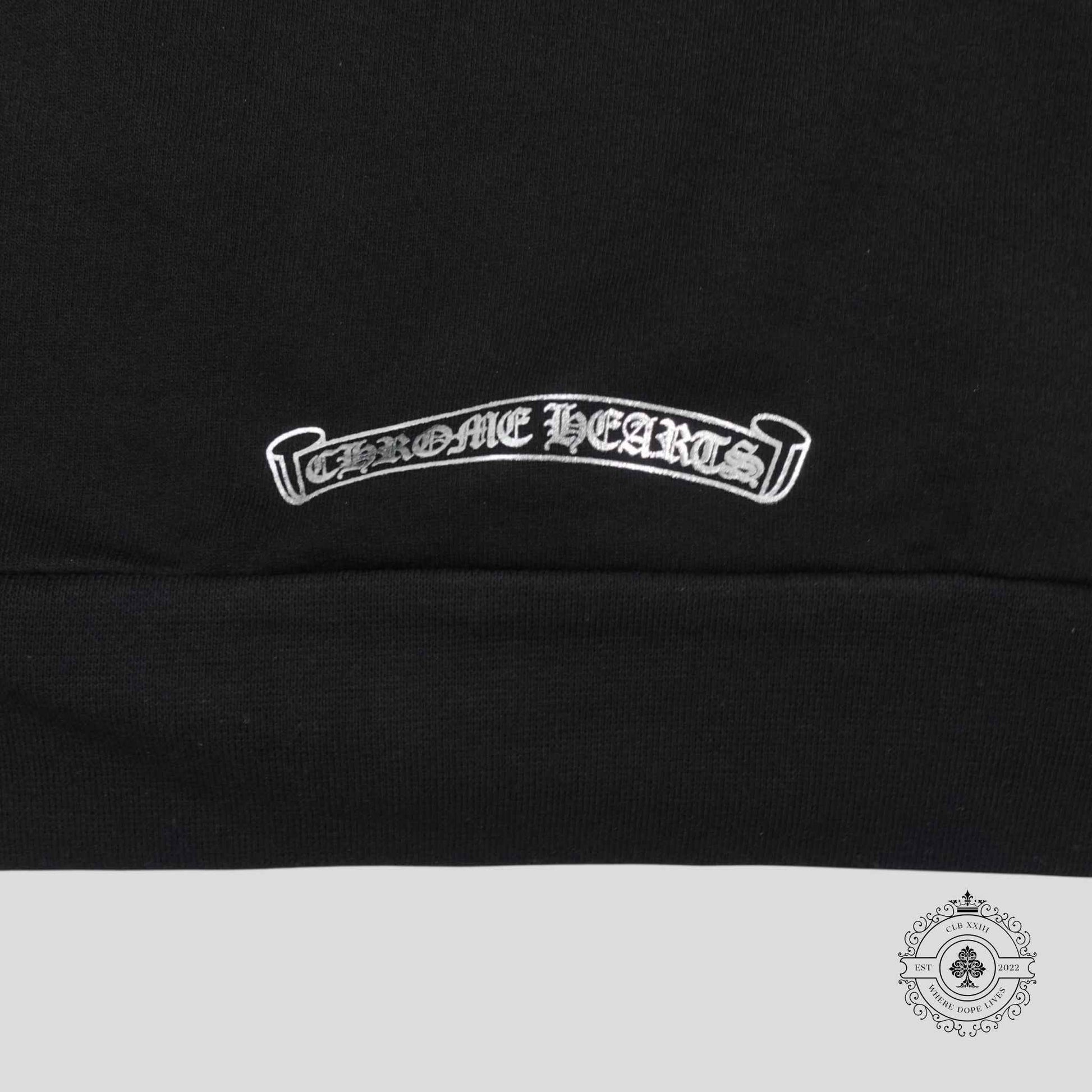 Chrome Hearts 1988 Vertical Logo Hoodie in Black/Silver