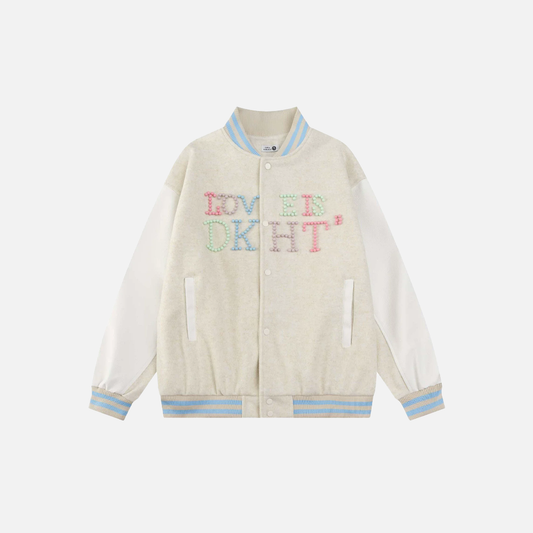 Y2K Women Patchwork Retro Baseball Varsity Jacket - Luxuryurbanwear