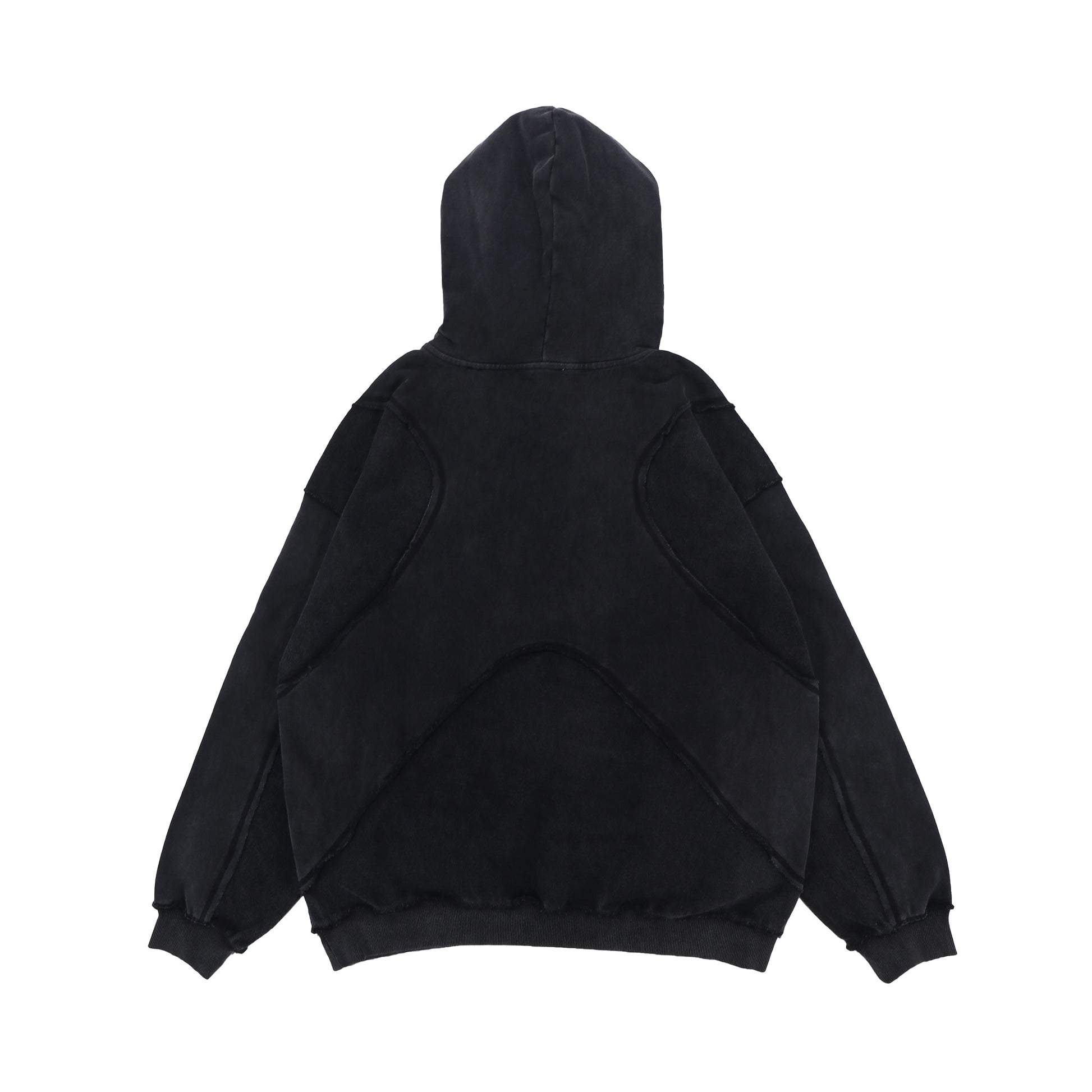 Oversized Washed Panelled Hoodie - Streetwear Pullover | LuxuryUrbanwear - Luxuryurbanwear