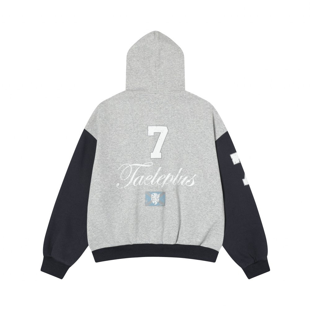 Retro Horse Varsity | Oversized Zip Up Hoodie - Luxuryurbanwear