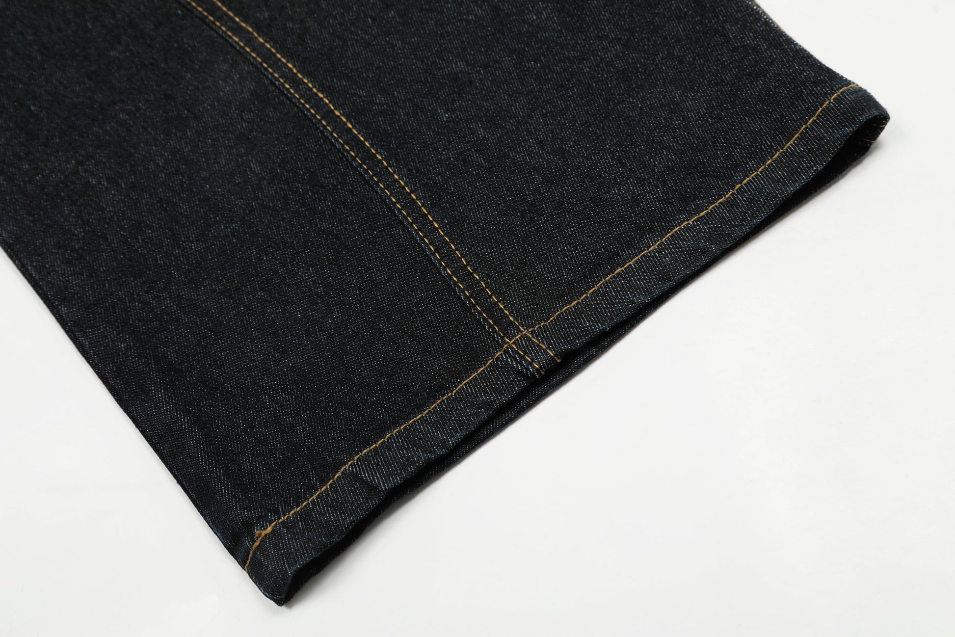 Gingham Tie Barrel Baggy Jeans - Sculptural Gingham Detail Denim | LuxuryUrbanwear - Luxuryurbanwear
