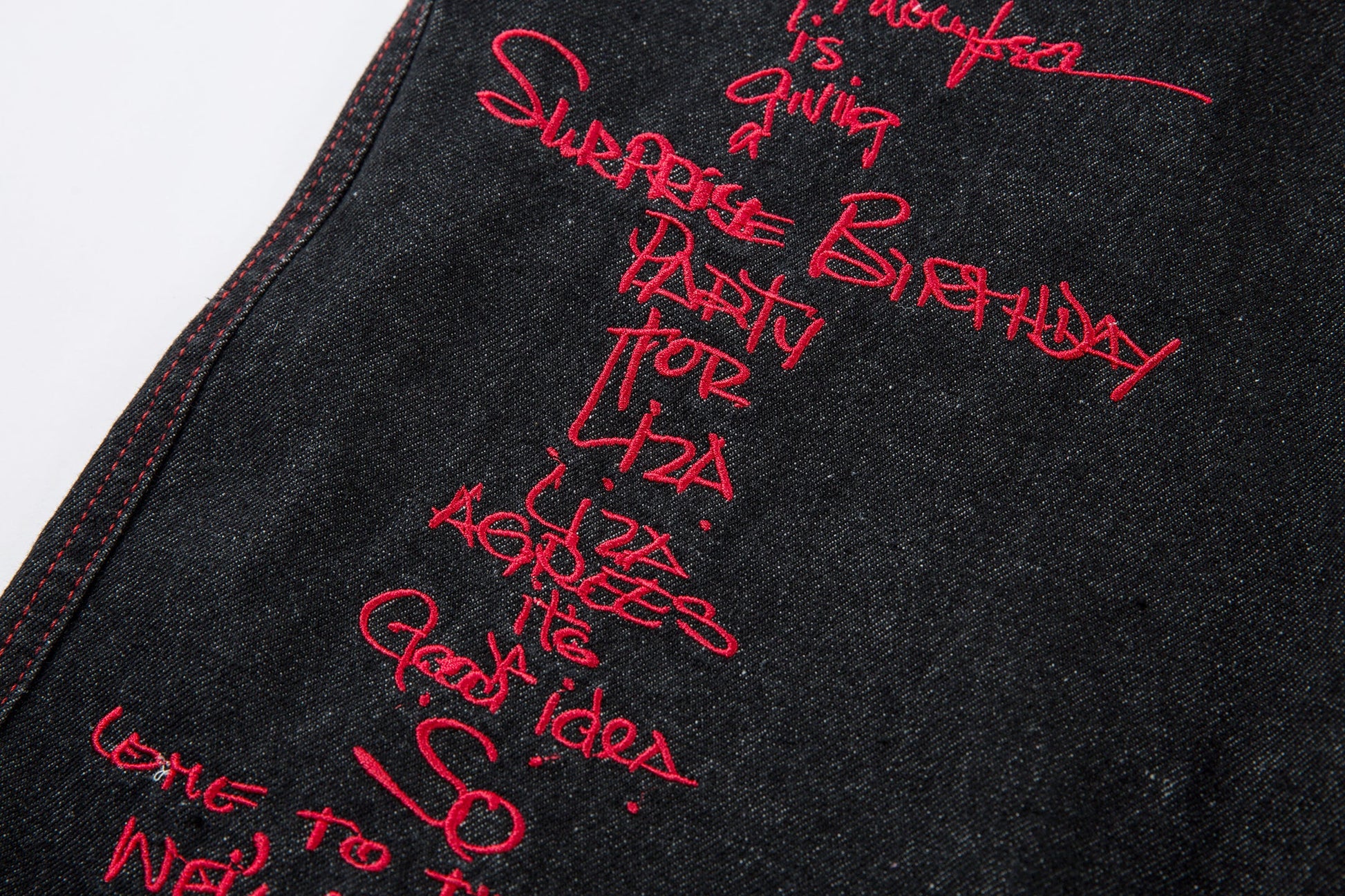 Iron Cross Embroidered | Baggy Jeans - Luxuryurbanwear