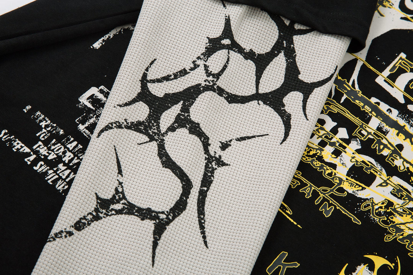 Street Graffiti Style | Layered Sweatshirt - Luxuryurbanwear