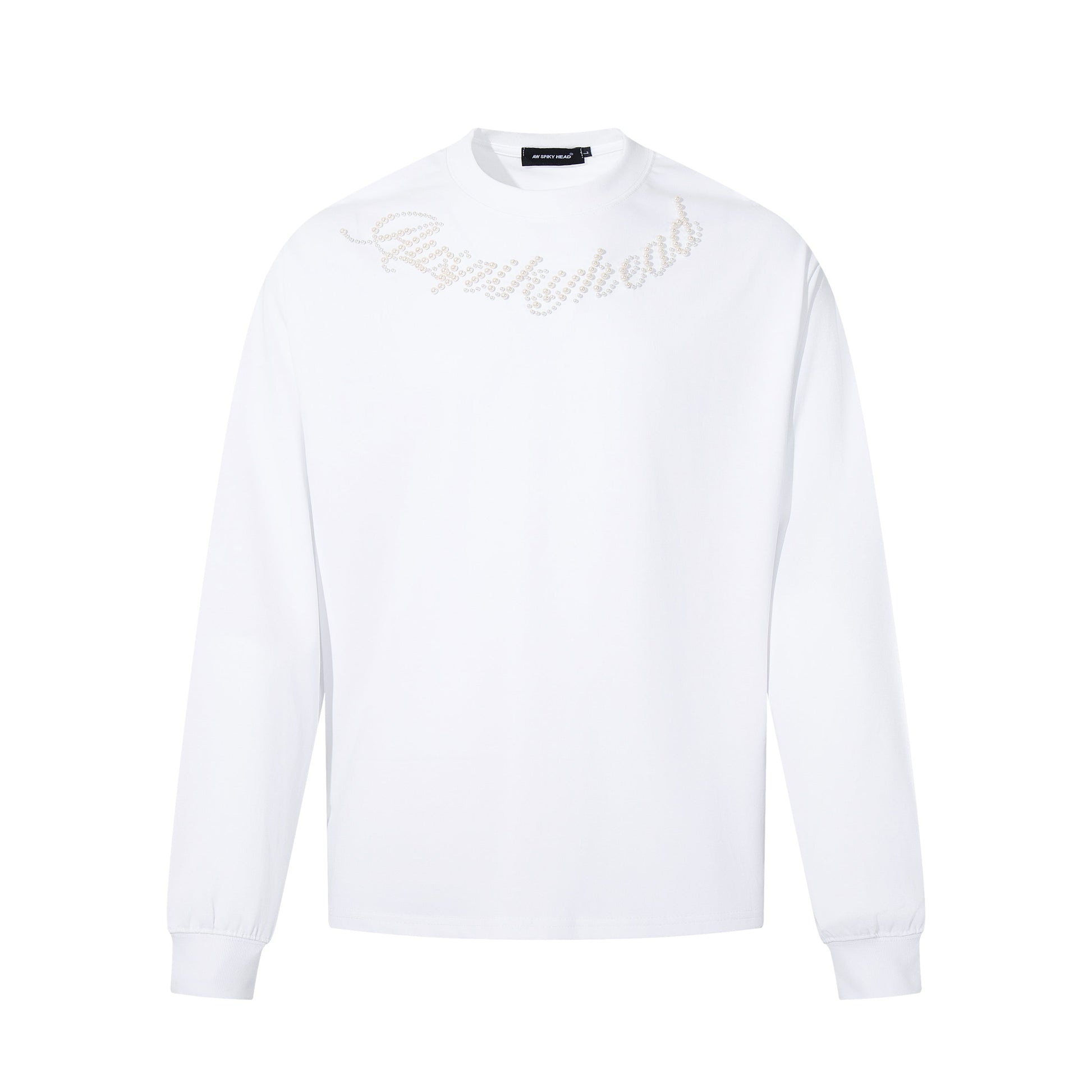 Pearl Letter | Long Sleeve T-Shirt - Luxuryurbanwear
