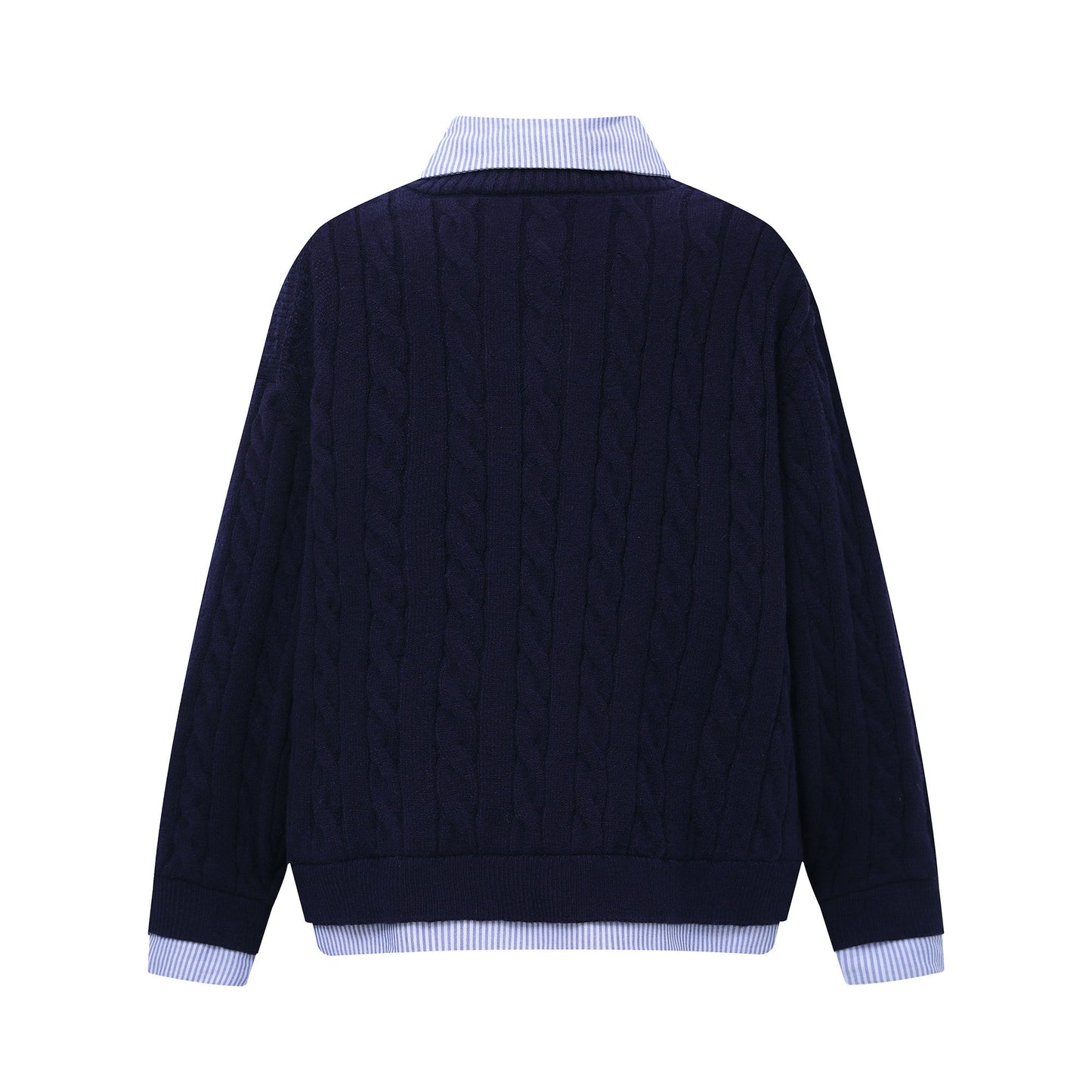 College Patchwork| Knit Polo Sweater - Luxuryurbanwear