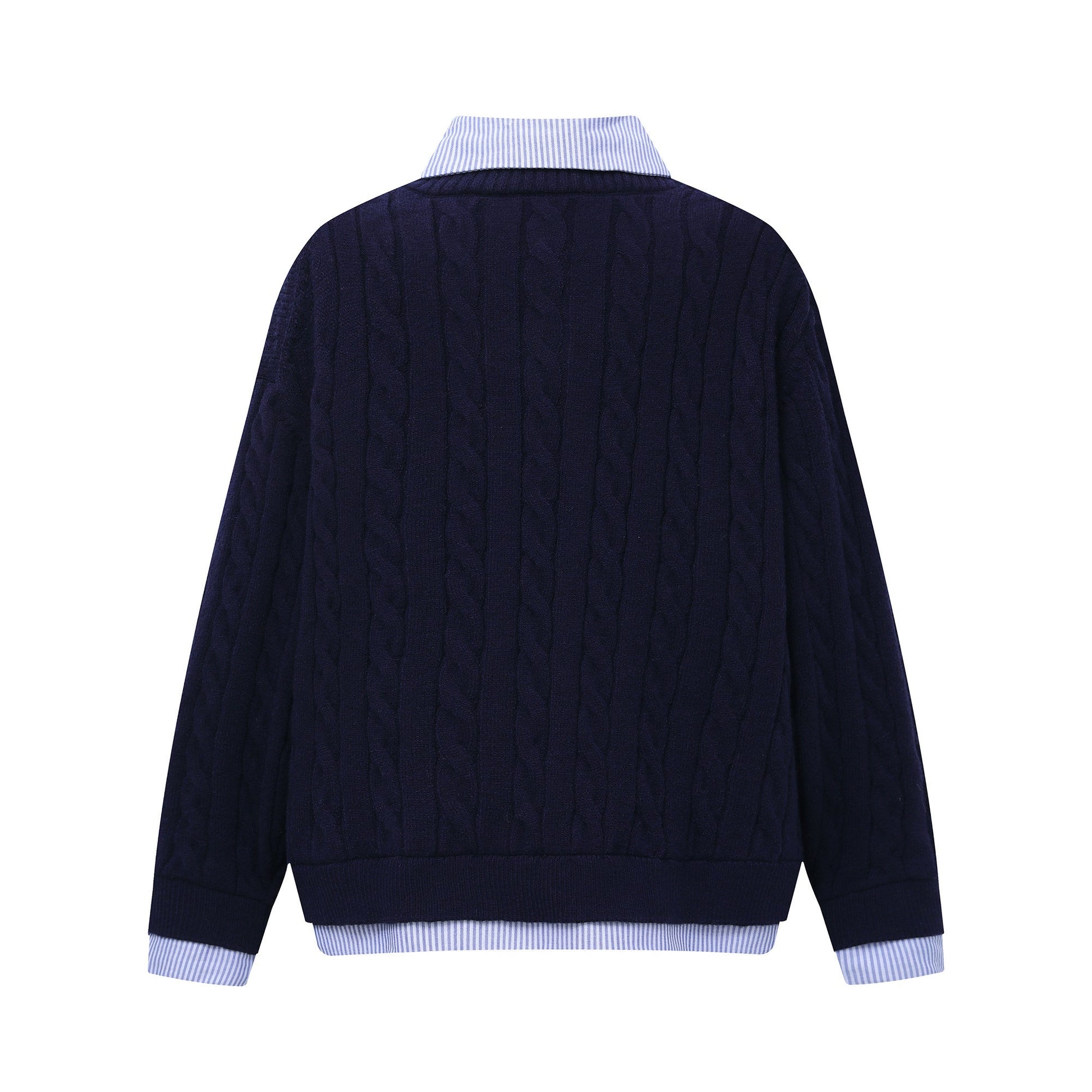 College Patchwork| Knit Polo Sweater - Luxuryurbanwear